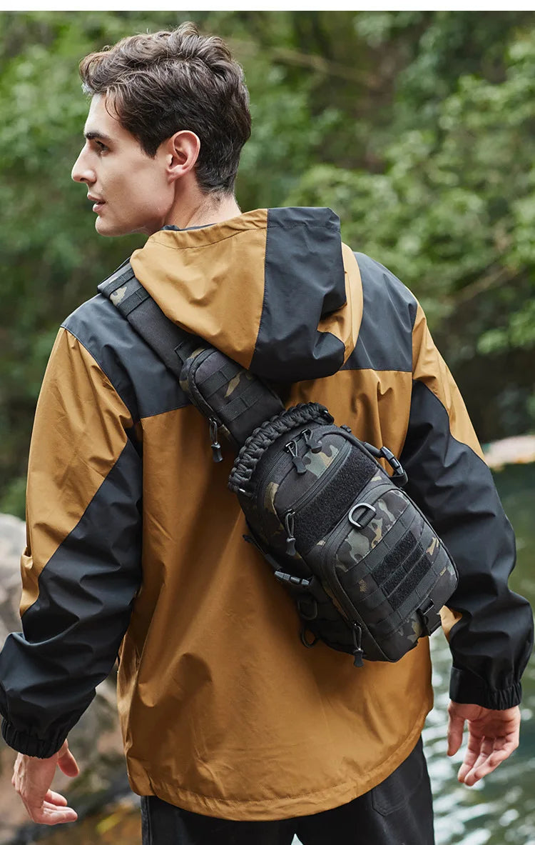 Camping Chest Bag Tactical Backpack for Men Sports Shoulder Outdoor Hiking Climbing Cycling Fishing MOLLE Sling EDC Fanny Pack