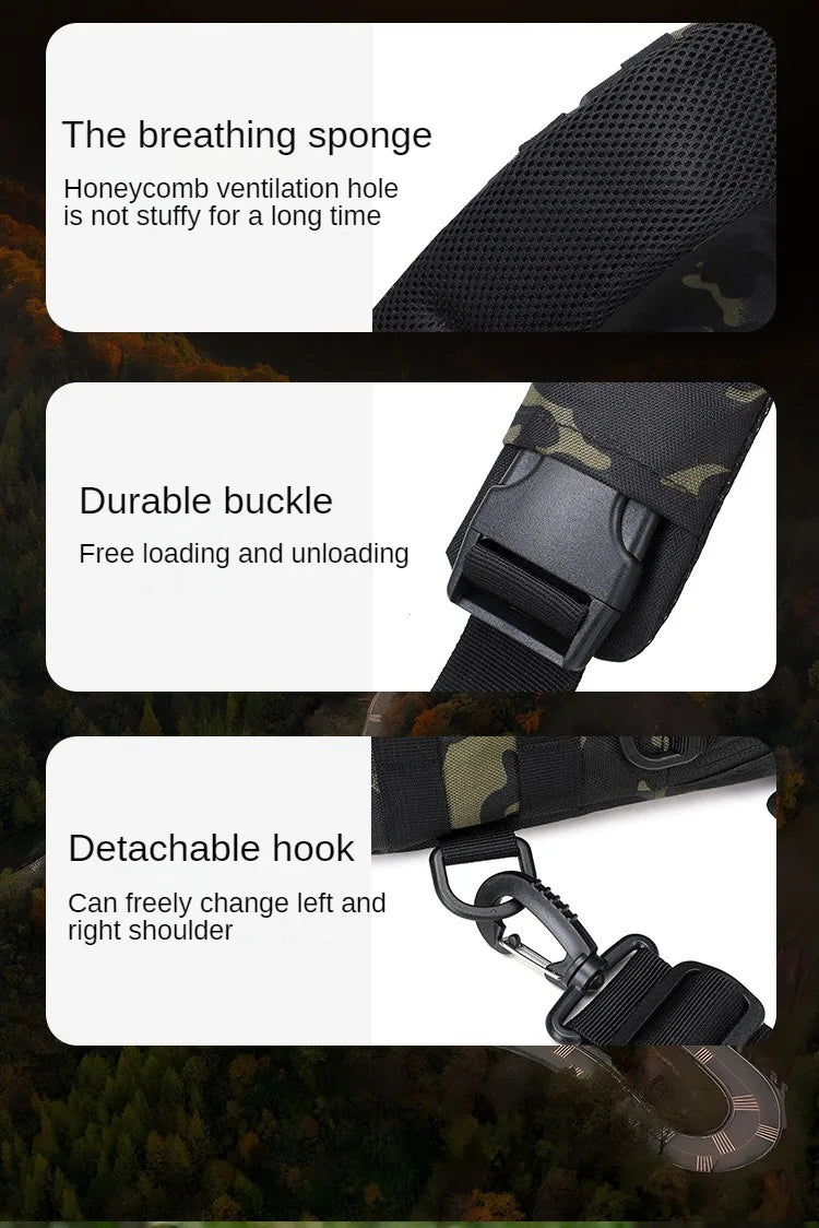 Camping Chest Bag Tactical Backpack for Men Sports Shoulder Outdoor Hiking Climbing Cycling Fishing MOLLE Sling EDC Fanny Pack