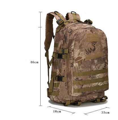 Survival Game Tactical Backpack with Camouflage Design