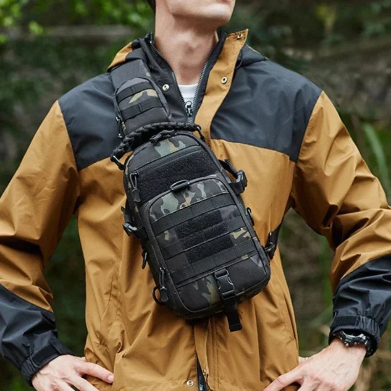 Camping Chest Bag Tactical Backpack for Men Sports Shoulder Outdoor Hiking Climbing Cycling Fishing MOLLE Sling EDC Fanny Pack
