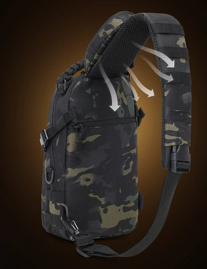 Camping Chest Bag Tactical Backpack for Men Sports Shoulder Outdoor Hiking Climbing Cycling Fishing MOLLE Sling EDC Fanny Pack
