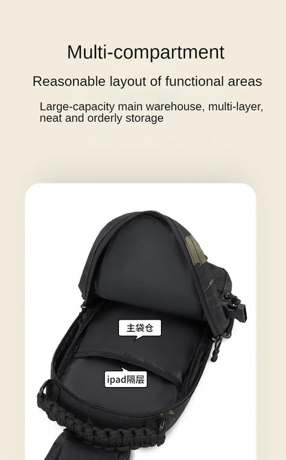 Camping Chest Bag Tactical Backpack for Men Sports Shoulder Outdoor Hiking Climbing Cycling Fishing MOLLE Sling EDC Fanny Pack
