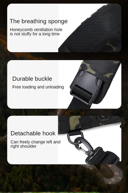 Camping Chest Bag Tactical Backpack for Men Sports Shoulder Outdoor Hiking Climbing Cycling Fishing MOLLE Sling EDC Fanny Pack
