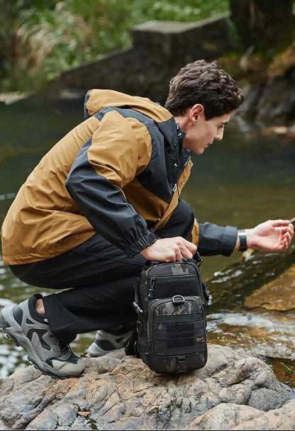 Camping Chest Bag Tactical Backpack for Men Sports Shoulder Outdoor Hiking Climbing Cycling Fishing MOLLE Sling EDC Fanny Pack